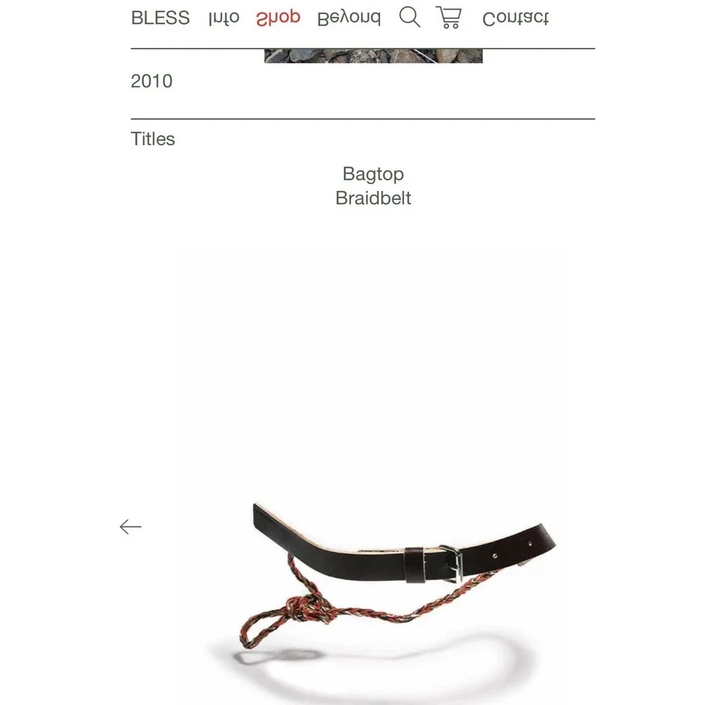 ARCHIVAL BLESS N°42 Braid Belt NWT Rare Plädoyer der Jetztzeit Lemaire Style S/0
